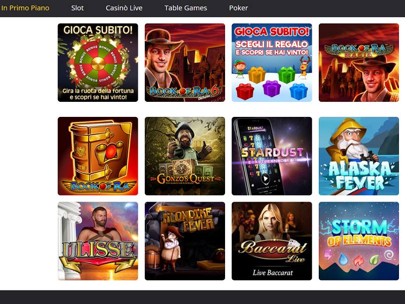 giochi e slot clickandplay