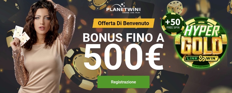 planetwin365 casino bonus benvenuto