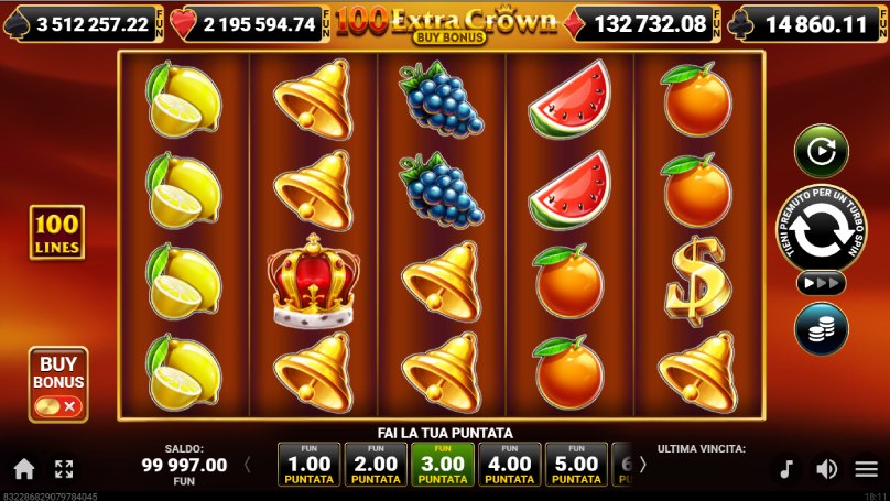 100 extra crown buy bonus slot screenshot