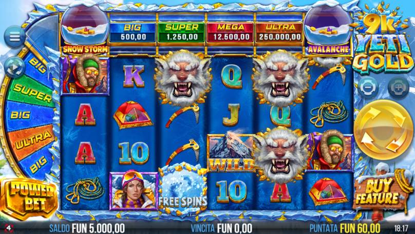 9 k yeti gold slot screenshot