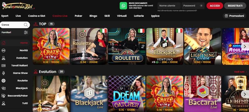 andromedabet casino live