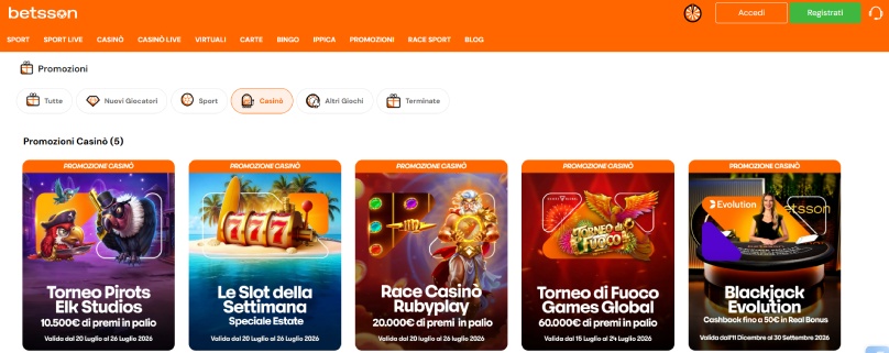 betsson bonus utenti iscritti
