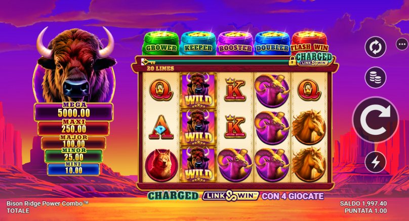bison ridge power combo slot screenshot