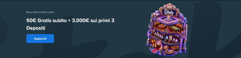 bonus benvenuto stake nuovo