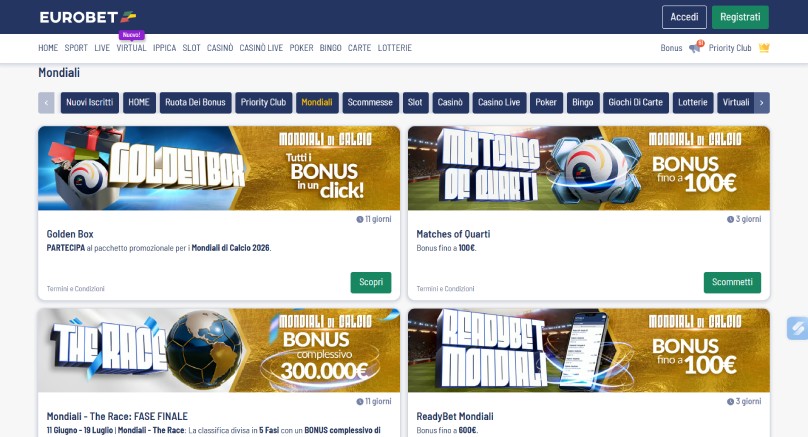 bonus eurobet mondiali