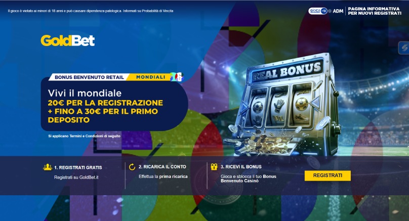 bonus goldbet mondiali welcome