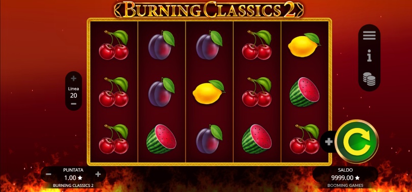 burning classics 2 slot screenshot