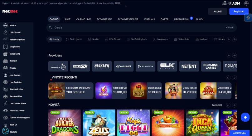 casino netbet intro screen