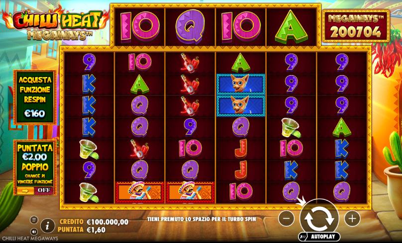 chilli heat megaways slot screenshot