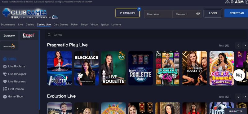 clubgames casino live