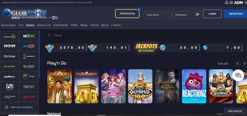 clubgames casino screenshot it