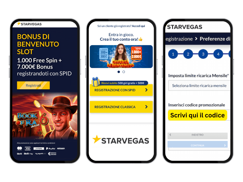 codice promozionale starvegas 1