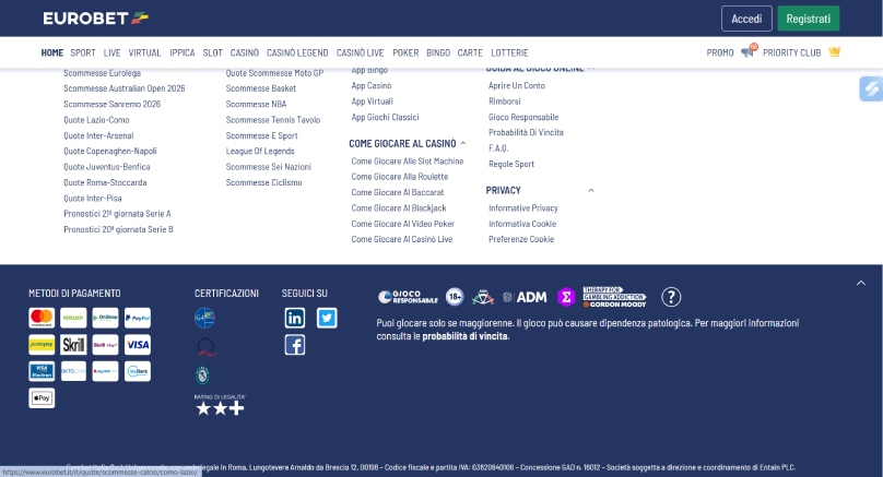 eurobet pagamenti con oktocash