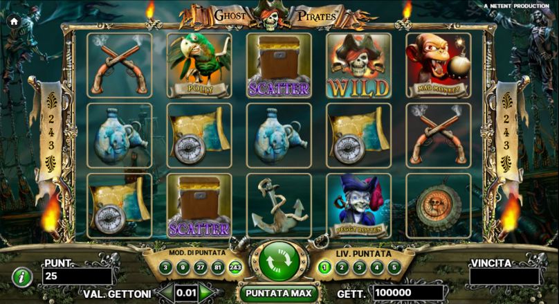 ghost pirates slot 1 centesimo