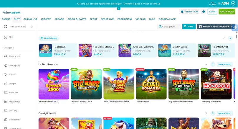 giochi casino screenshot tris