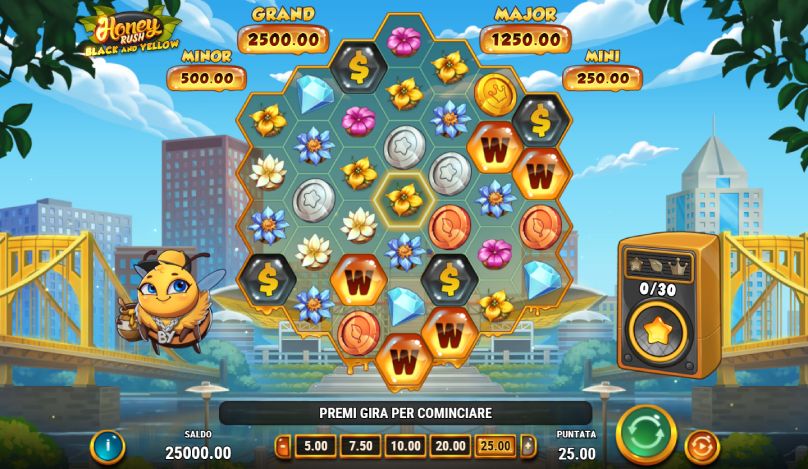 honey rush black and yellow screenshot