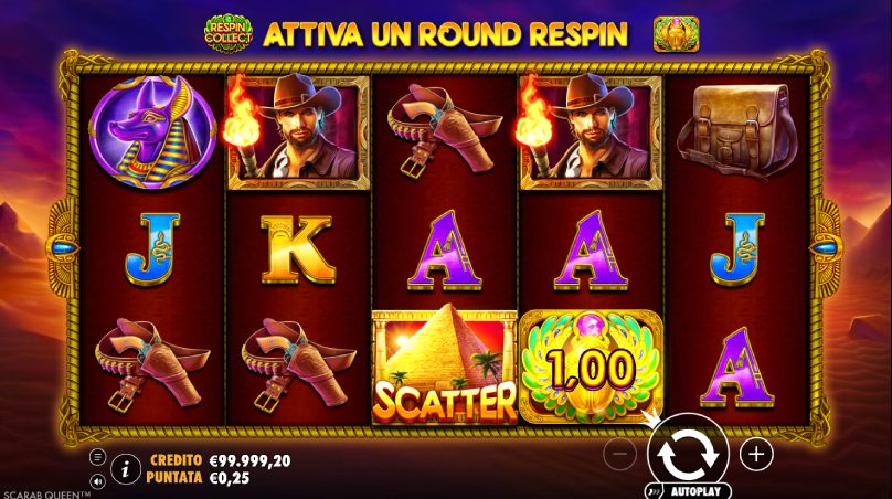 john hunter and the tomb of the scarab queen slot screenshot