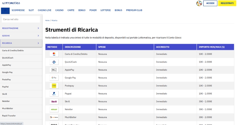 lottomatica pagamenti quick2cash