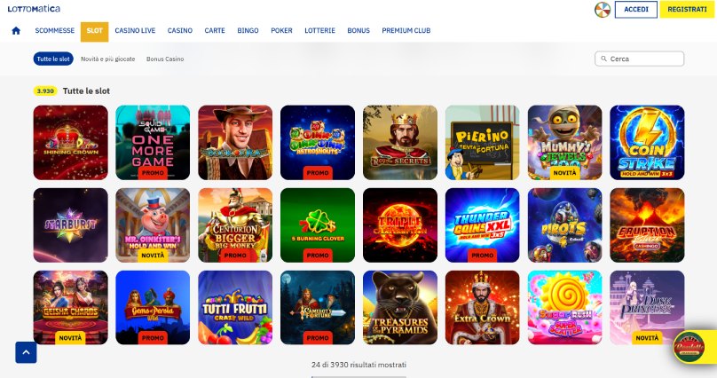 Screenshot di una slot machine sull app Lottomatica che mostra grafica e interfaccia mobile