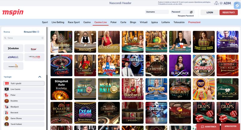 marathonbet casino live bis screenshot