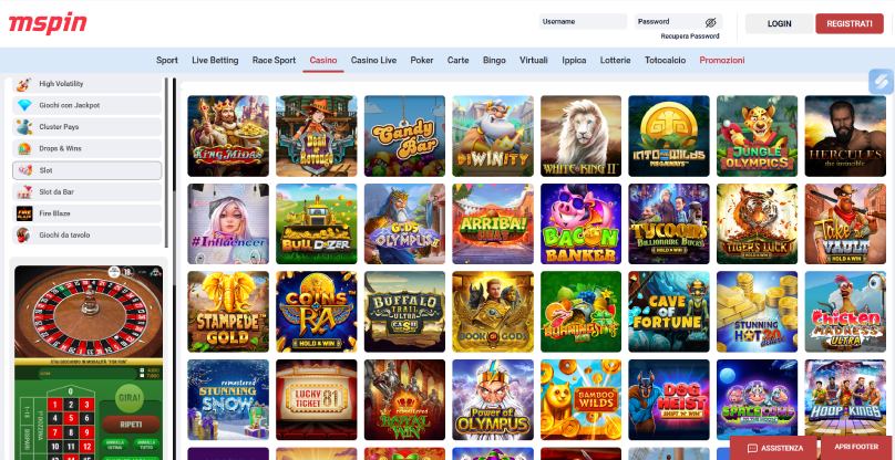 marathonbet casino nuovo screenshot