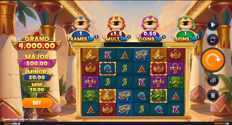 mummy mania slot screenshot
