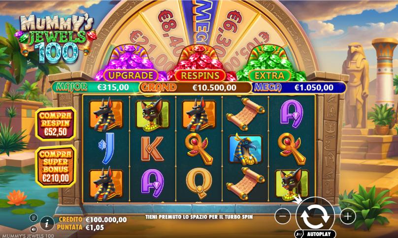 mummy s jwewls 100 slot