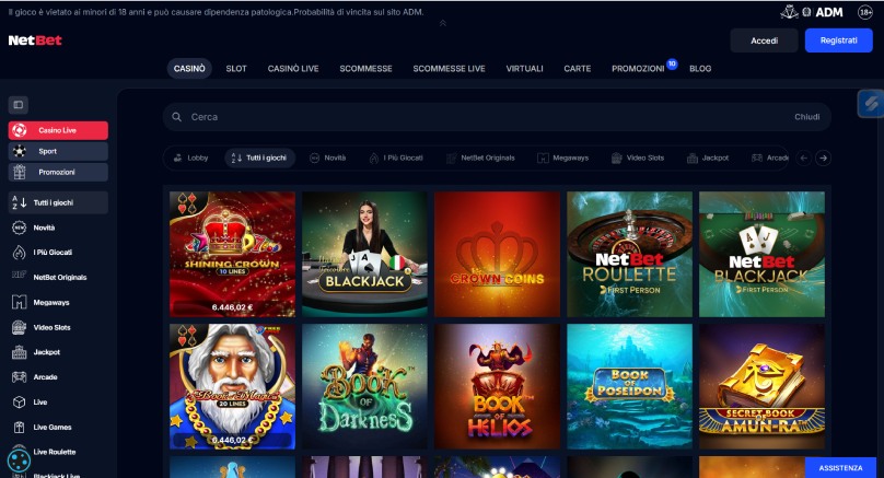 netbet casino screenshot nuovo