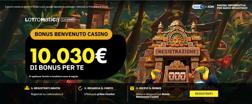nuovo welcome bonus lottomatica