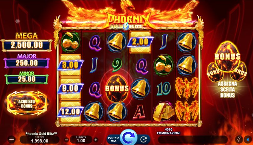 phoenix gold blitz slot buy bonus screen