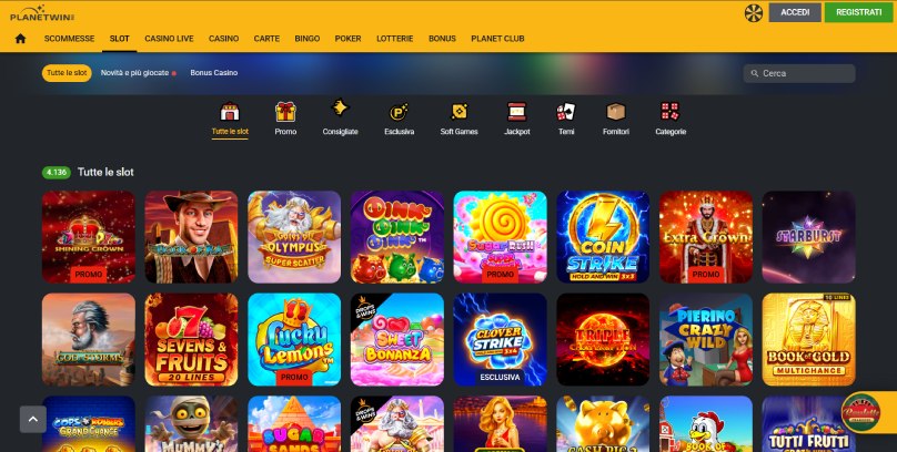 planetwin365 slot screenshot