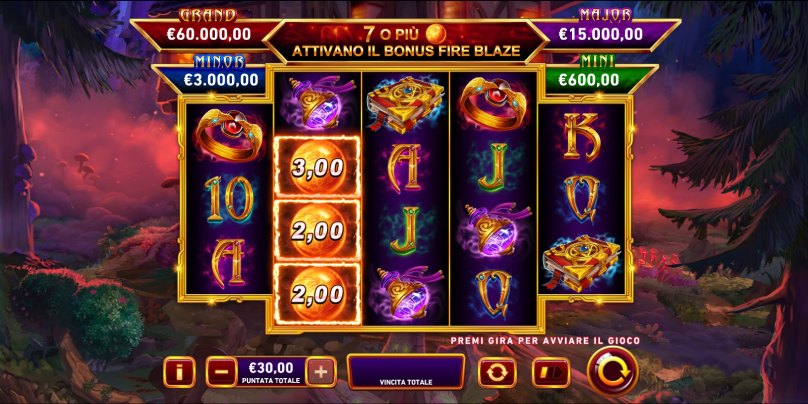red wizard mega fire blaze slot screenshot