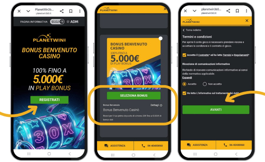 registrazione planetwin365 codice promo