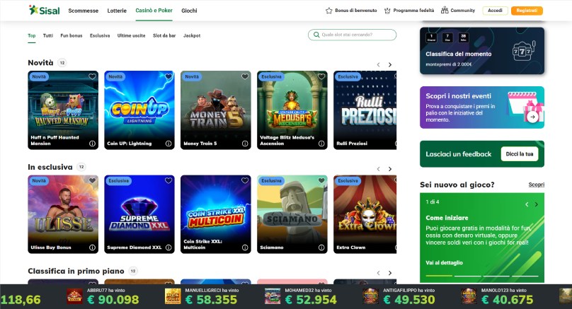 sisal slot screenshot