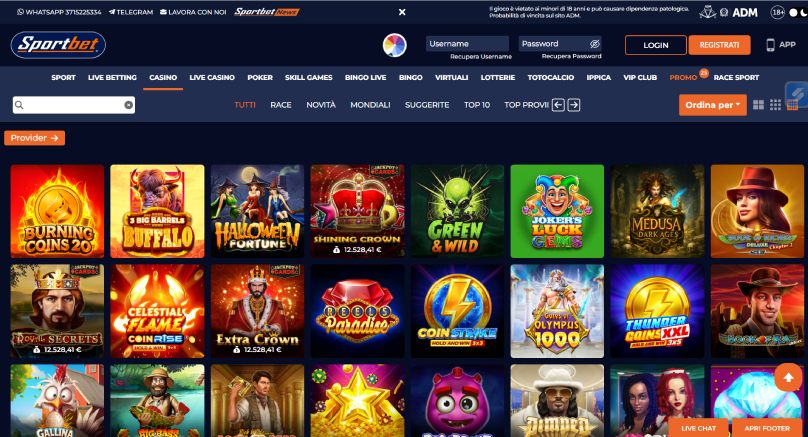 sportbet casino nuovo screenshot
