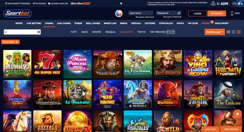 sportbet slot screenshot bis