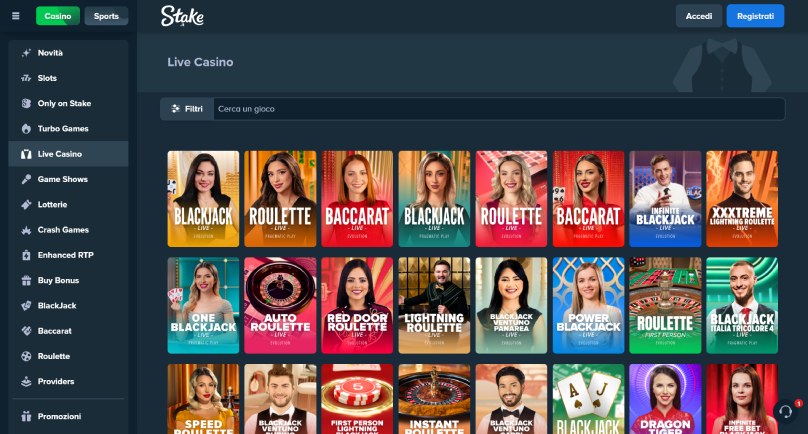 stake casino live screen bis