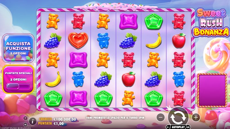 sweet rush bonanza slot screenshot