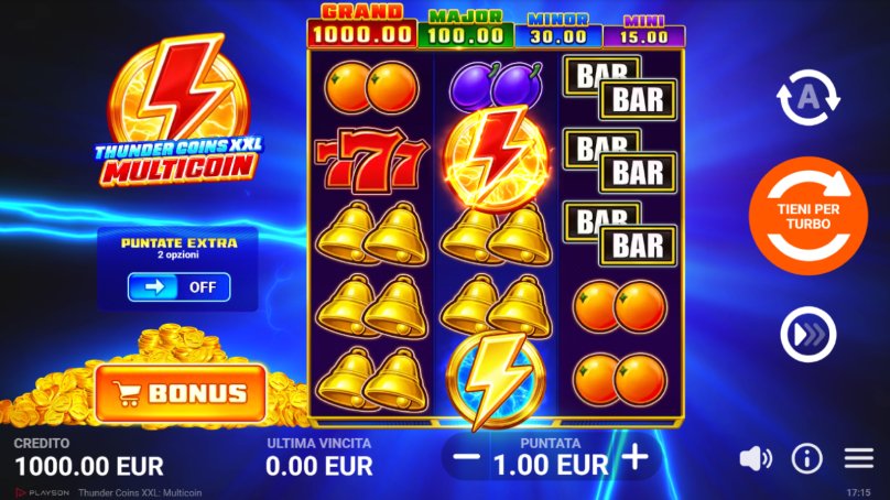 thunder coins xxl multicoin slot screenshot