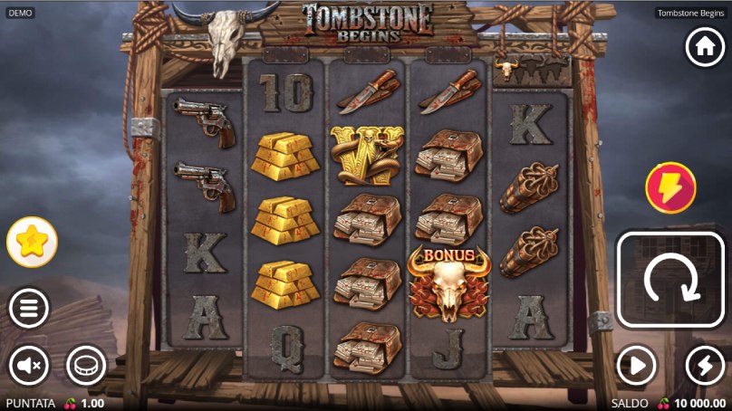 tombstone begins slot screenshot