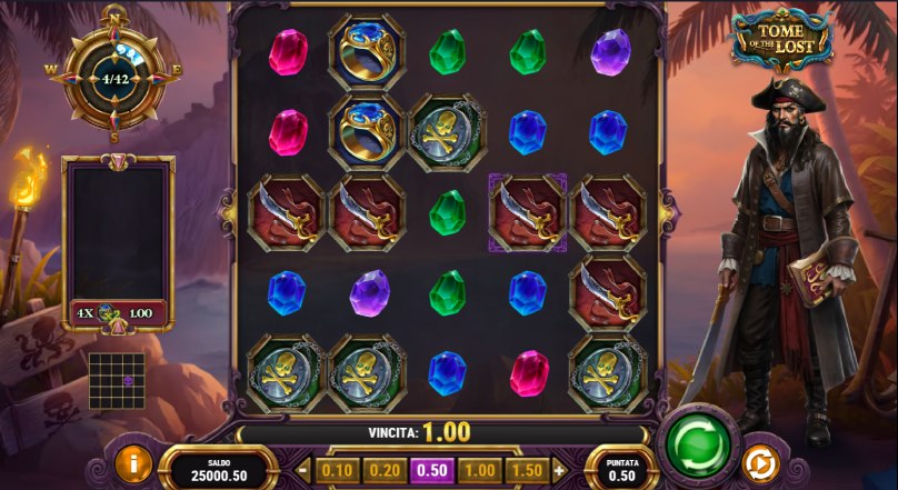 tome of the lost slot screenshot