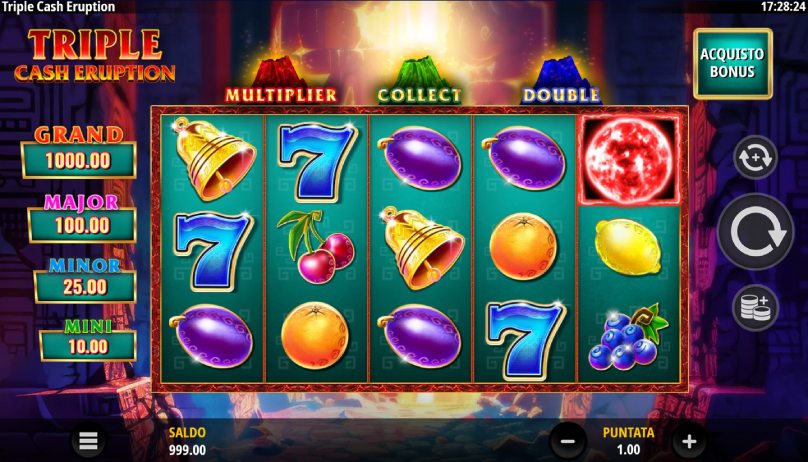 triple cash eruption screenshot slot
