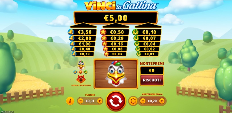 vinci la gallina slot 1 cent bis