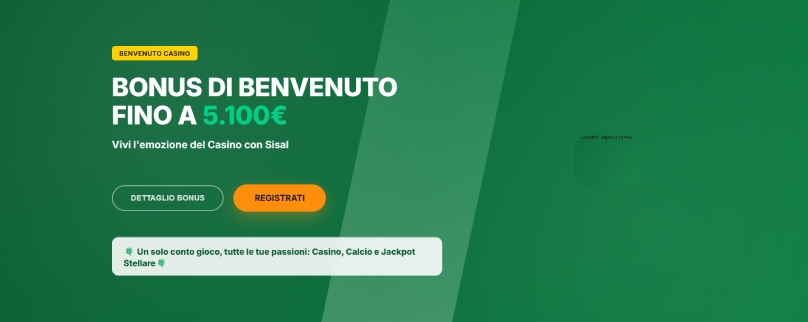 welcome bonus sisal screenshot